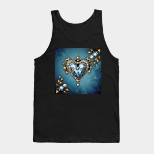 Beautiful noble blue heart Tank Top